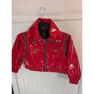 Kids Disney Descendants Rise Of Red Faux Leather Jacket Sz L